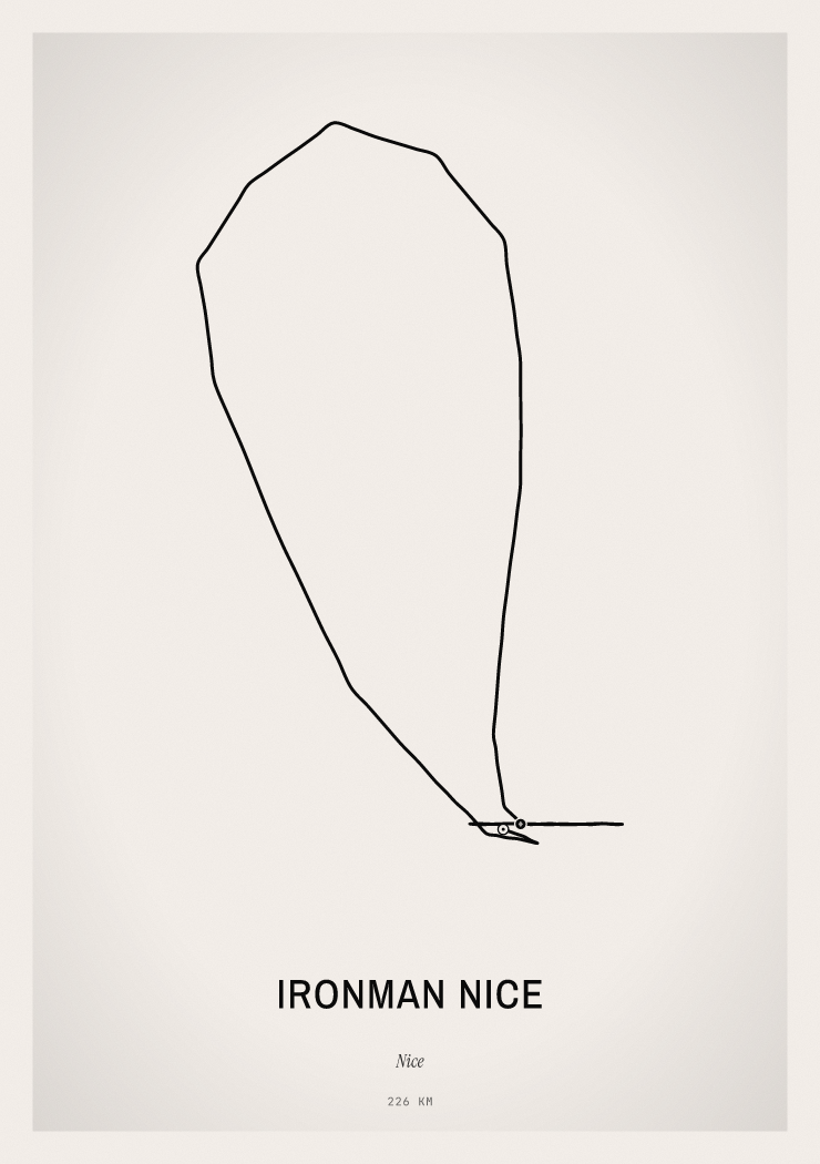 Minimal Ironman Nice route print preview