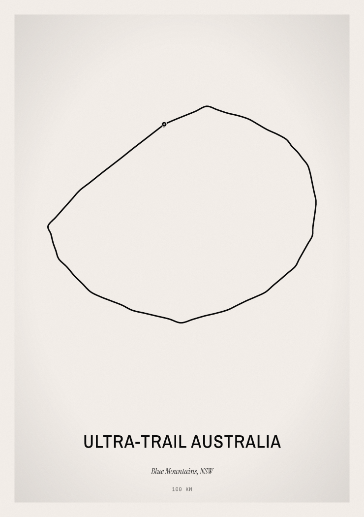 Minimal Ultra-Trail Australia route print preview